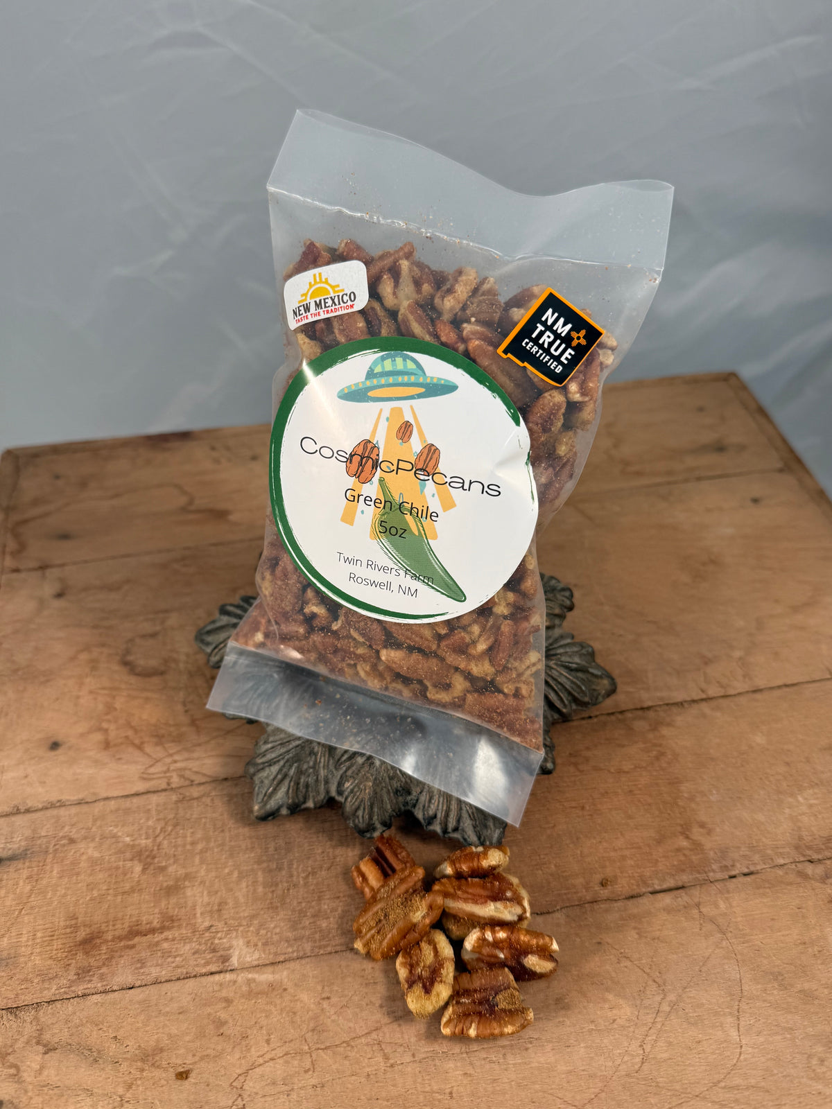 New Mexico Green Chile Seasoned Cosmic Pecans